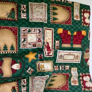 Fabric quilt labelsDebbie Mumm Christmas vintage one yard Sewing Quilt Craft
